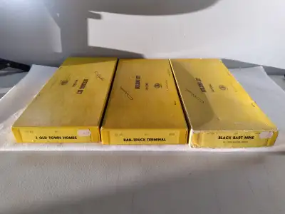 All boxes are $5 each Boxes available for sale: 1. Suydan HO Model Train Rail-Truck Terminal Buildin...
