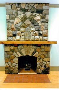 Fieldstone fireplaces and stone work 