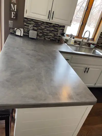 Comptoirs de cuisine en béton léger/Kitchen Concrete countertop, View more