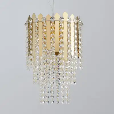 NEW Crystal Mini Chandelier 9.6-inch 3-Lights, octagonal crystal, View more