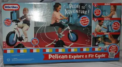 Little Tikes Pelican Explore & Fit Cycle Fun Fitness Adjustable Exercise Bike - Brand New in box Ask...