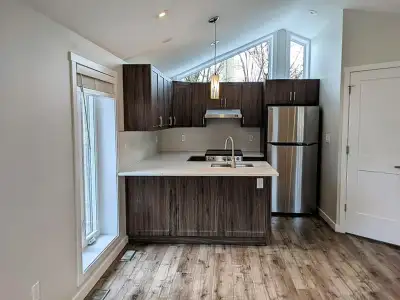 New meticulously designed two-bedroom coach home using space saving ideas form tiny homes and the du...