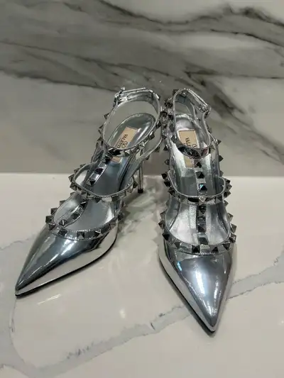 Silver shoes , View more