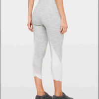 Lululemon Wunder Under We Are From Space Scallop Crop Size 6