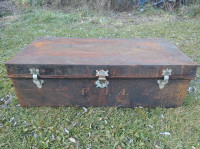Vintage Large Metal Military Chest / Trunk / $150
