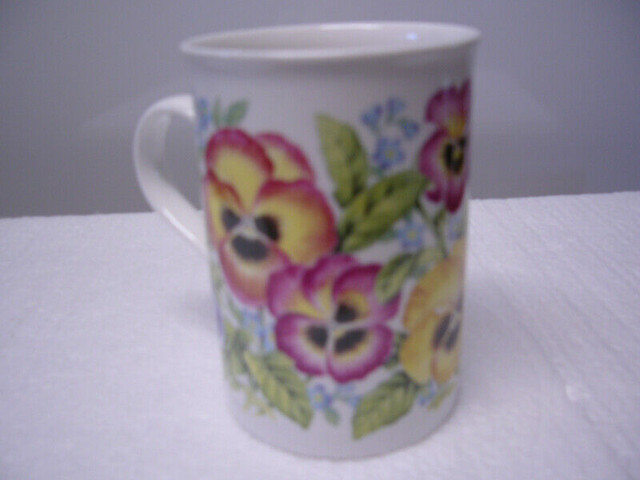 Vintage Flat Bottomed Staffordshire “Pansy” Mug in Arts & Collectibles in Dartmouth - Image 2