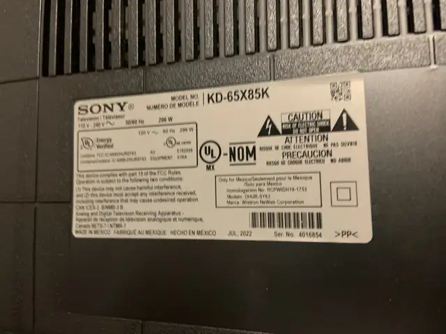 Sony 65 Inch 4K Ultra HD TV X85K Series: LED Smart Google 120hz in TVs in City of Toronto - Image 7