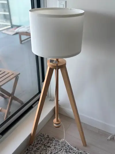 IKEA LAUTERS Solid-Wood Tripod Floor Lamp – looks new, $25, View more