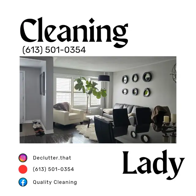 RELIABLE HOUSE CLEANING LADY (613) 501-0354 63804732746115120