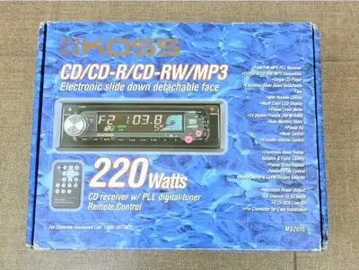 Upgrade your ride with a brand new KOSS 220-Watt car stereo, combining classic CD playback with mode...