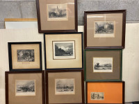Bartlett Prints, mostly framed…