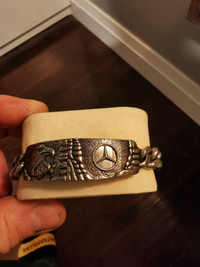 Mercedes Benz pewter bracelet 