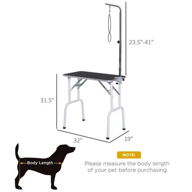 Foldable Pet Grooming Table fo Dogs Cats w/Adjustable Arm, Bl in Other in Markham / York Region - Image 4