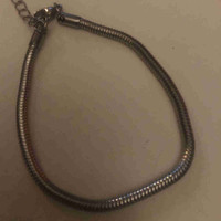 Unisex stainless steel round snake link bracelet 