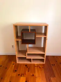 Bibliothèque géométrique en bois,  meuble pour livres ou autre