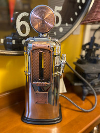 Vintage Godinger Gas Pump Liquor Decanter/ Dispenser/Bar Chrome
