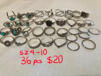36 NEW rings READ description., View more