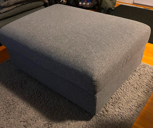 IKEA Ottoman with Storage - Gunnared Medium Gray in Other in Delta/Surrey/Langley