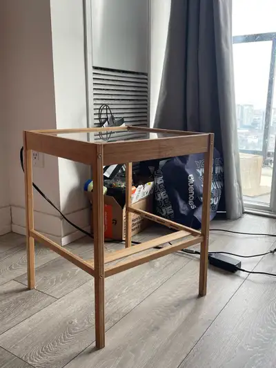 wooden glass table, View more