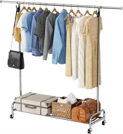 Standard Clothing Garment Rack with Wheels, View more