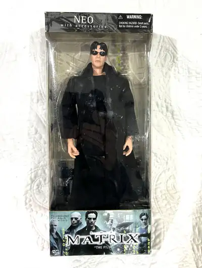 The MATRIX 12 inch NEO Action Figure KEANU REEVES NEVER OPENED. Original Box. Purchased New in 2000...