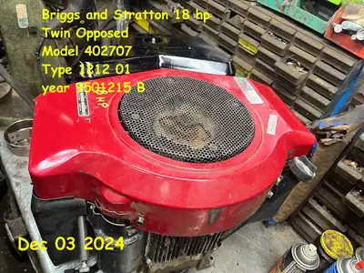 Briggs 18 hp twin opposed eng 4 garden tractor riding lawnmower, View more