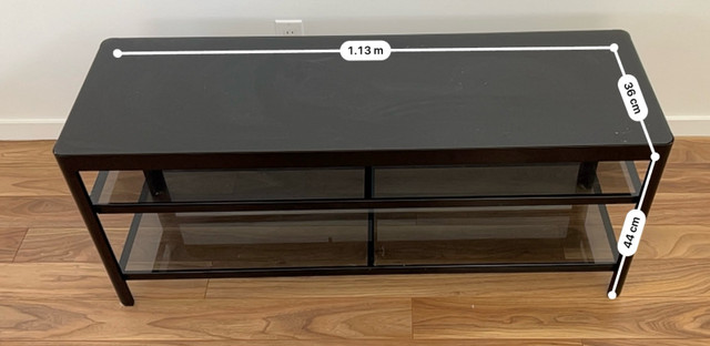 TV stand / console/ table - metal + glass for 60” TV in TV Tables & Entertainment Units in Brandon