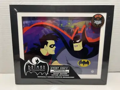 Batman Animated Series Pop Art Animation Cel Christmas With The Joker w/ COA New $20. Shipping avail...