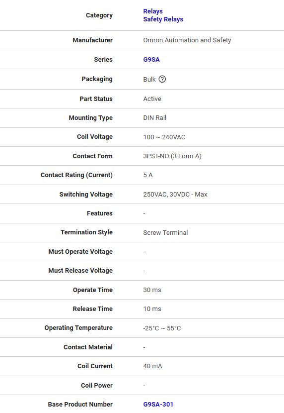 OMRON G9SA-301 AC100-240 (100-240VAC) Safety relay unit in Electrical in Laval / North Shore - Image 3