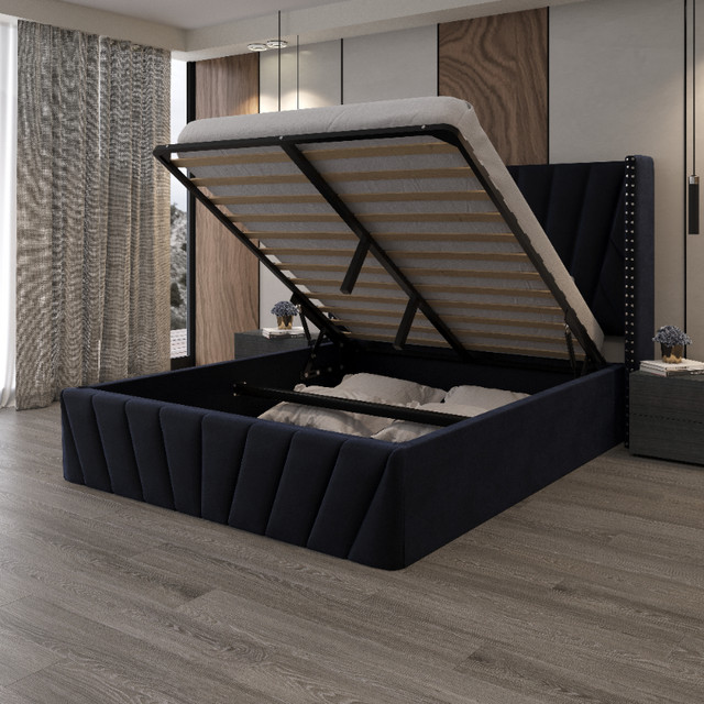 last day sale !! new bed frame storage ottoman double bed frame | Beds &  Mattresses | Mississauga / Peel Region | Kijiji