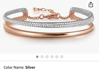 'Timeline Lover ' Cuff Bangles Bracelet for Women Rose Gold