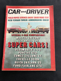 Vintage MARCH 1966 Car and Driver magazine.  Special 6-car test!