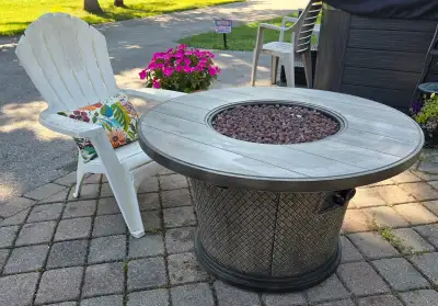 Hampton Bay 42in outdoor propane firepit table, View more