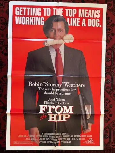 FROM THE HIP (1987) 27 x 41" folded 1 Sheet Movie Poster. Directed by Bob Clark. With Judd Nelson, E...
