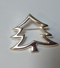 Vintage Tree Pin - Silver tone
