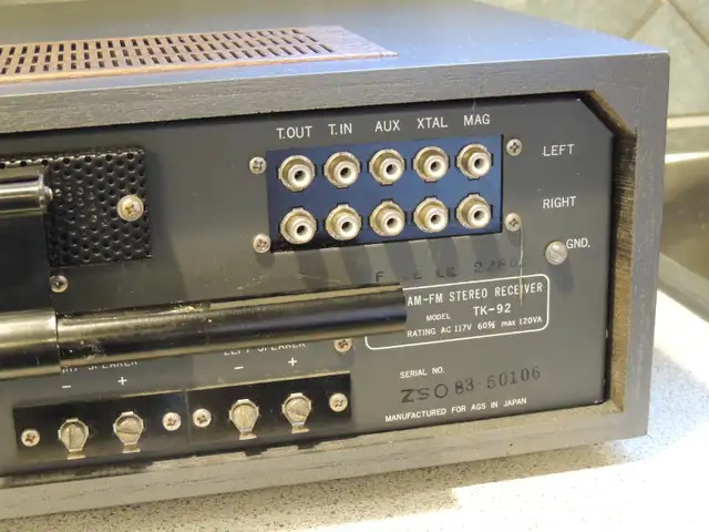 Vintage / Rare AGS (Trio/Kenwood) TK-92 AM/FM Stereo receiver. in Stereo Systems & Home Theatre in Mississauga / Peel Region - Image 8