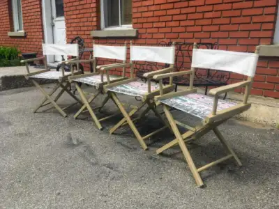 Ensemble 4 chaises pliantes vintage uniques, View more