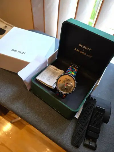 SWATCH x BAPE TOKYO BLACK MULTI CAMO , View more