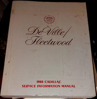 88 OEM GM Service Information Manual CADILLAC DEVILLE FLEETWOOD