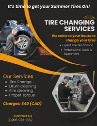 Tire changing / tire swapping at your door-step