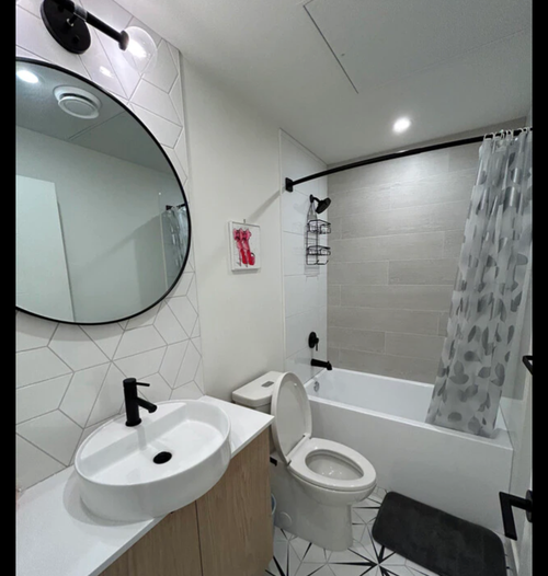 Modern junior 1-bedroom condo (380 sq ft) in Sparrow building on Hillside Ave, a 2023-built, cycling...