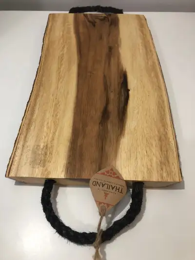 Acacia Collection Acacia Wood Charcuterie Board Rope Handle $30, View more