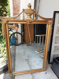 Ornate Vintage Plaster Mirror - 44 inches Tall by 28 inches wide