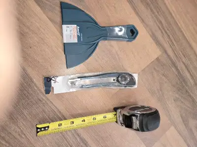 3pc taping knife set.snap- off knife,26'ft tapemeasure, View more