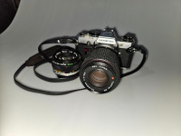 OLYMPUS OM10 camera -no manual module *50mm F1.8 and 70-210 lens