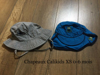 Chapeaux Calikids ajustables 0-6 mois (xs)