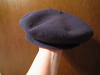 Purple French beret hat