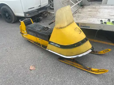 1968 Skidoo Olympic 299 snowmobile for sale. Fires on spray, not in bad shape. No time for it. Askin...