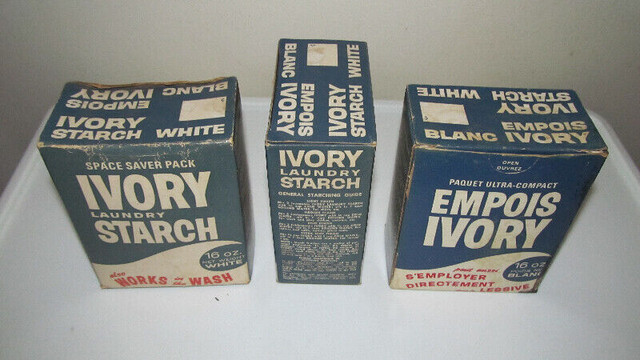 VINTAGE IVORY LAUNDRY STARCH NEW $20 EACH in Arts & Collectibles in St. Catharines