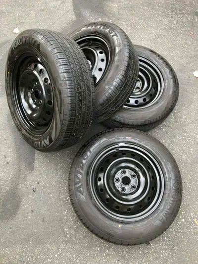 Original tires and rims from my Subaru Outback 2025 Brand New Yokohama AVID GT all season tires 225/...